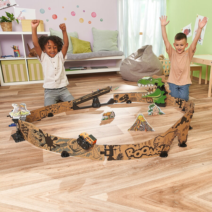 Oferte la Jucarie Car-Board Racers - Dino Adventure Set, track