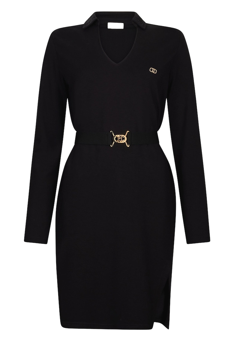 Oferte la Rochie scurta cu curea asortata - Negru