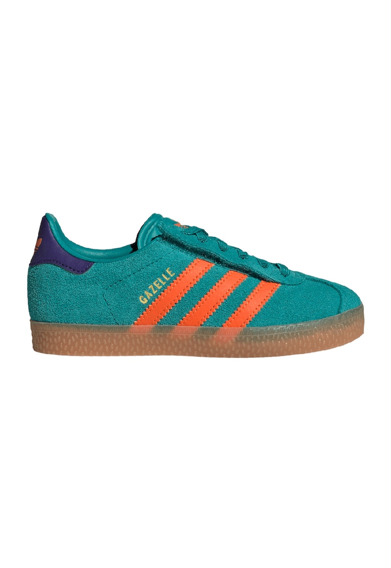 Oferte la Pantofi sport din piele intoarsa cu model colorblock Gazelle - Portocaliu/Verde persan