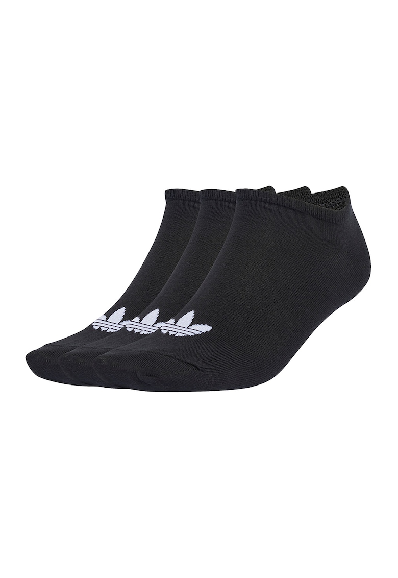 Oferte la Set de sosete unisez pana la glezna cu logo - 3 perechi - Negru