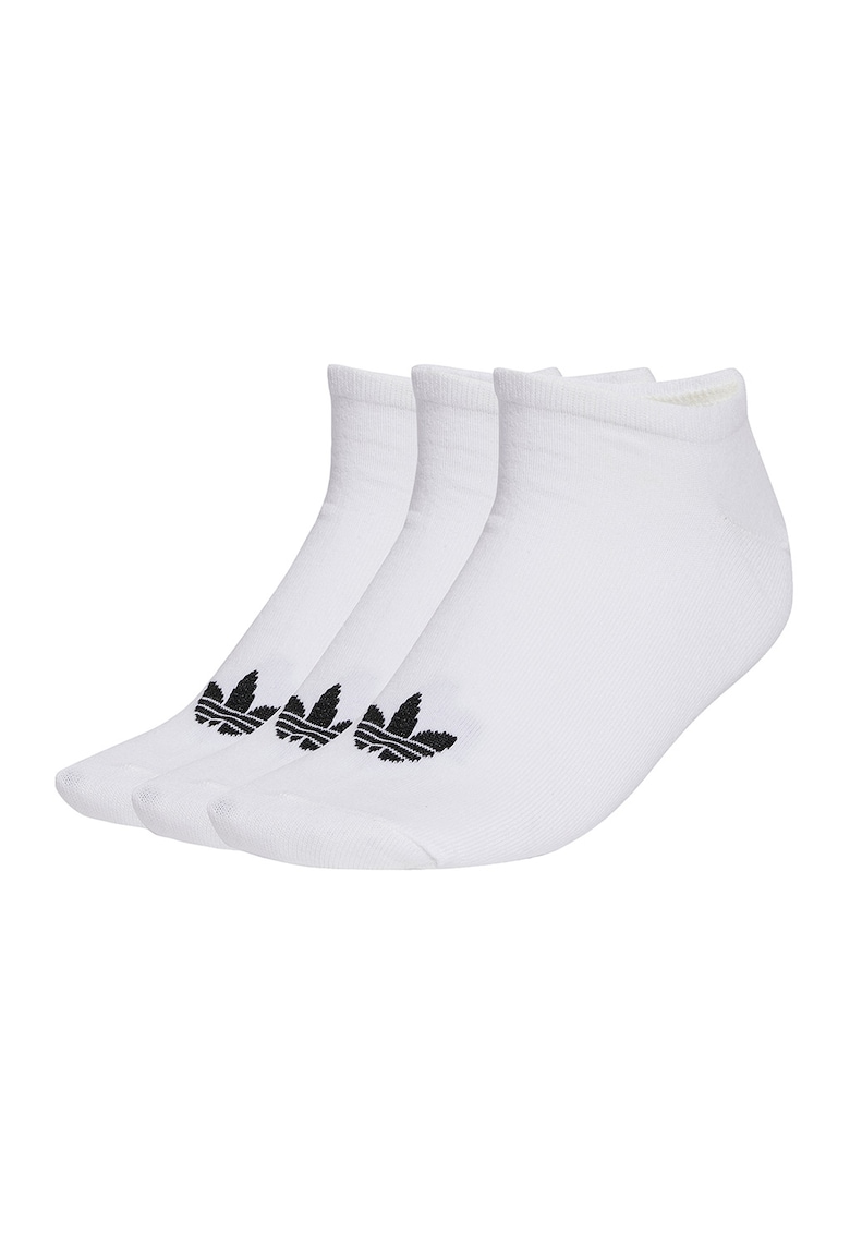Oferte la Set de sosete unisez pana la glezna cu logo - 3 perechi - Alb