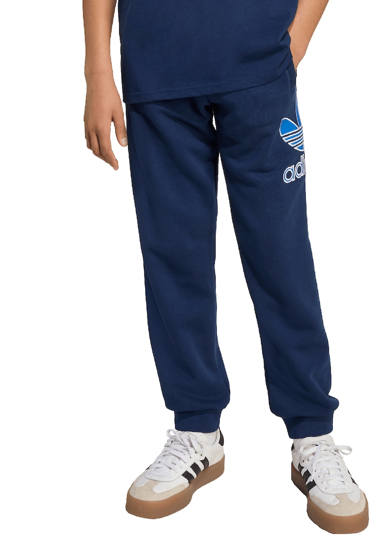 Oferte la Pantaloni de trening cu imprimeu logo - Albastru inchis