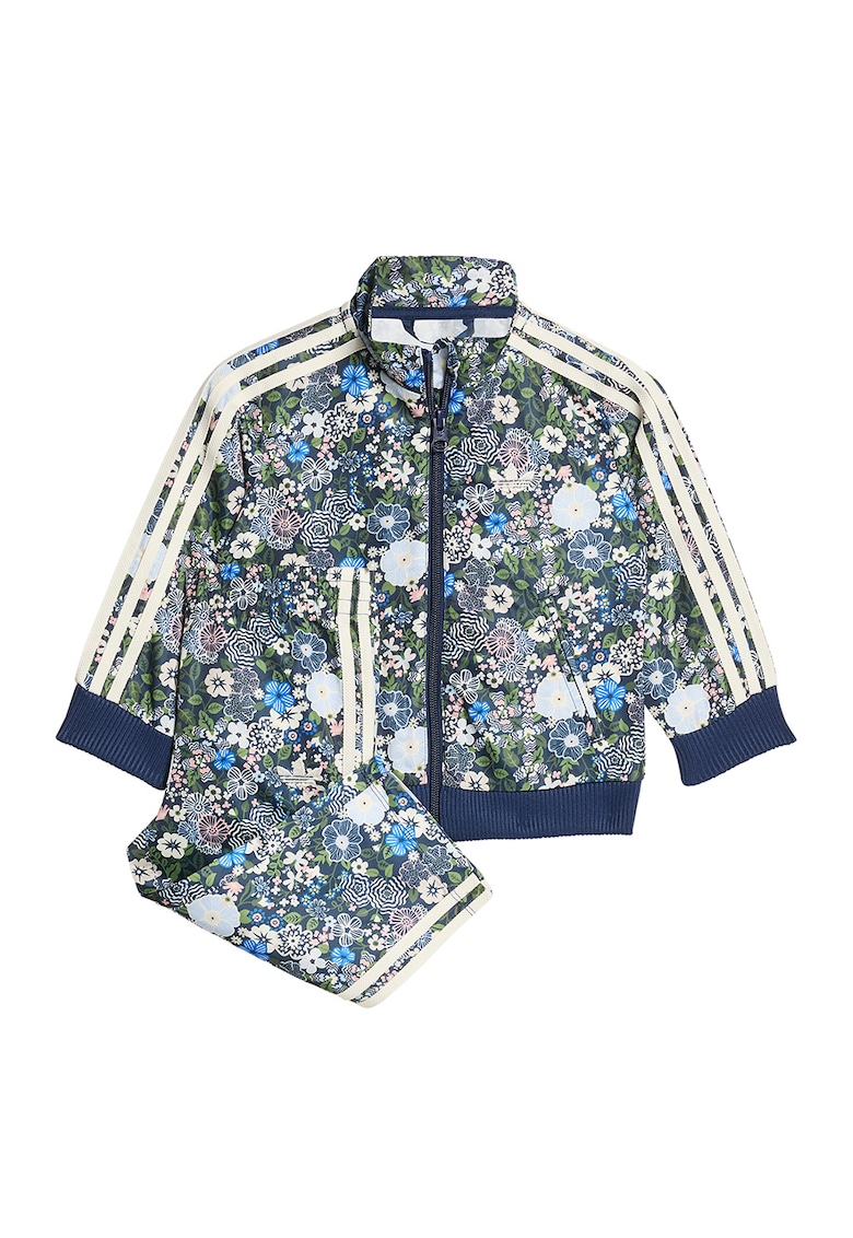 Oferte la Trening cu model floral si fermoar Firebird - Alb/Verde/Albastru indigo