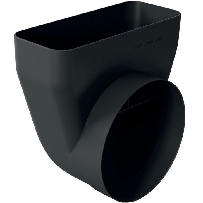 Oferte la 90° adapter piece Z861SI1, O 150mm (black, round>flat, male)