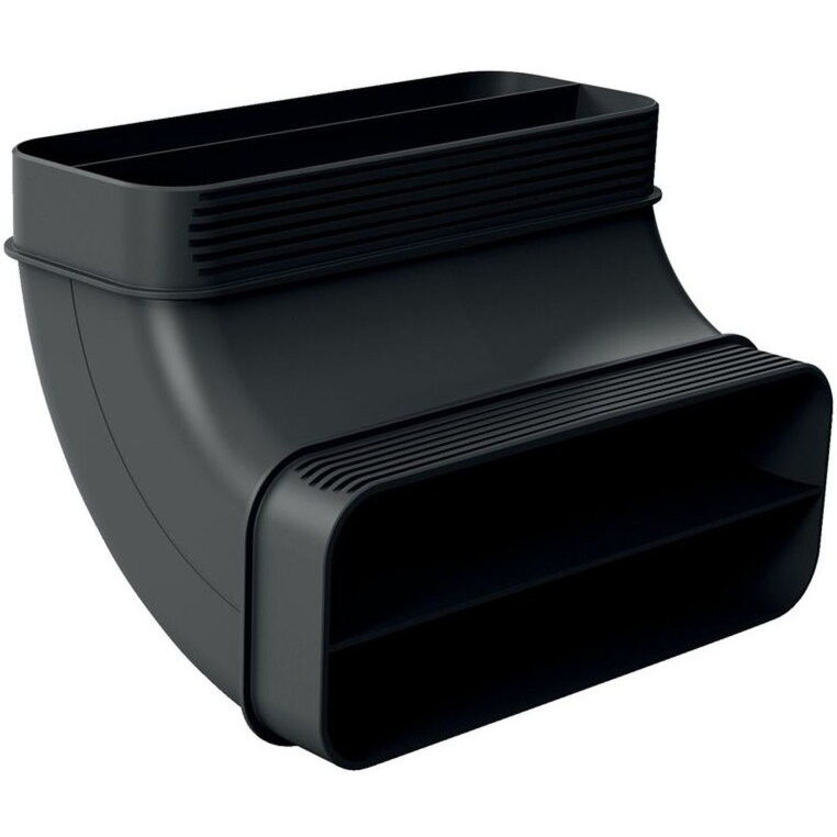 Oferte la 90° flat duct elbow Z861SB2 (black, vertical, male)