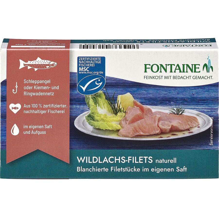 Oferte la File de Somon Salbatic in Suc Propriu 125g