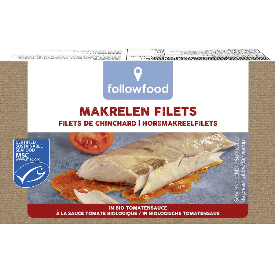Oferte la File de Macrou Salbatic in Sos de Rosii 125g