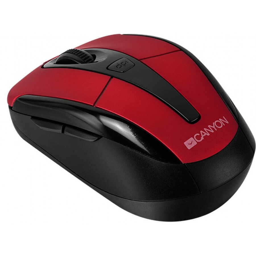 Oferte la Red color, 3 buttons and 1 scroll wheel with 1000/1200/1600 switchable dpi plus 2 additional up/down