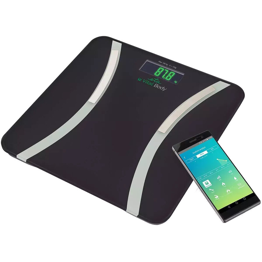 Oferte la Cantar digital personal Eta 678090000 Vital Body, Aplicatie smart, Negru