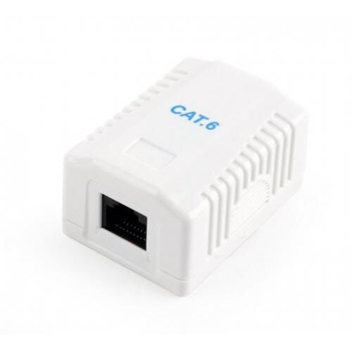 PRIZA RJ45 GEMBIRD Cat6. pt.  UTP, 1 x RJ45, include kit montare, white, NCAC-1U6-01