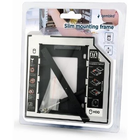 Oferte la Rack Intern Tip Caddy 9.5MM 5.25Inch la 2.5Inch S-ATA Interfata PC S-ATA Negru