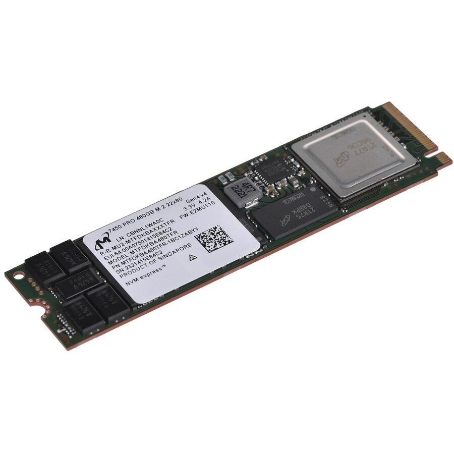 Oferte la SSD 7450 PRO 480GB M.2 (22x80) NVMe PCI 4.0 MTFDKBA480TFR-1BC1ZABYYR (DWPD 1)