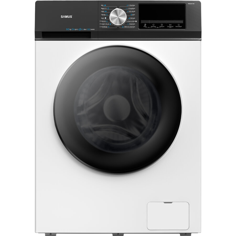 Oferte la Masina de Spalat Rufe WSEDI9148 9Kg Display LED 16 Programe 1400Rpm Clasa A Volum 60L Alb