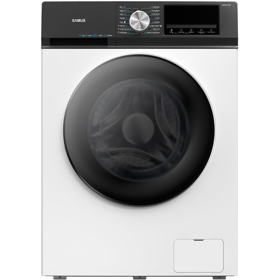 Oferte la Masina de Spalat Rufe WSEDI7148 Capacitate 7Kg Display LED 16 Programe Clasa A Volum 49L Alb