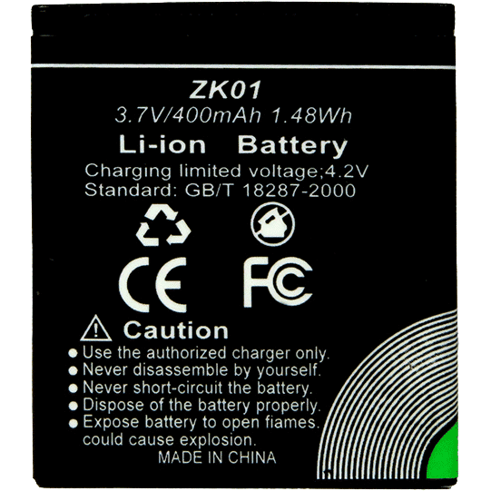 Oferte la Baterie Reincarcabila de Schimb ZK01 400mAh 3.7V 1.48Wh pentru Aparat Foto Realishot DC5200 Negru