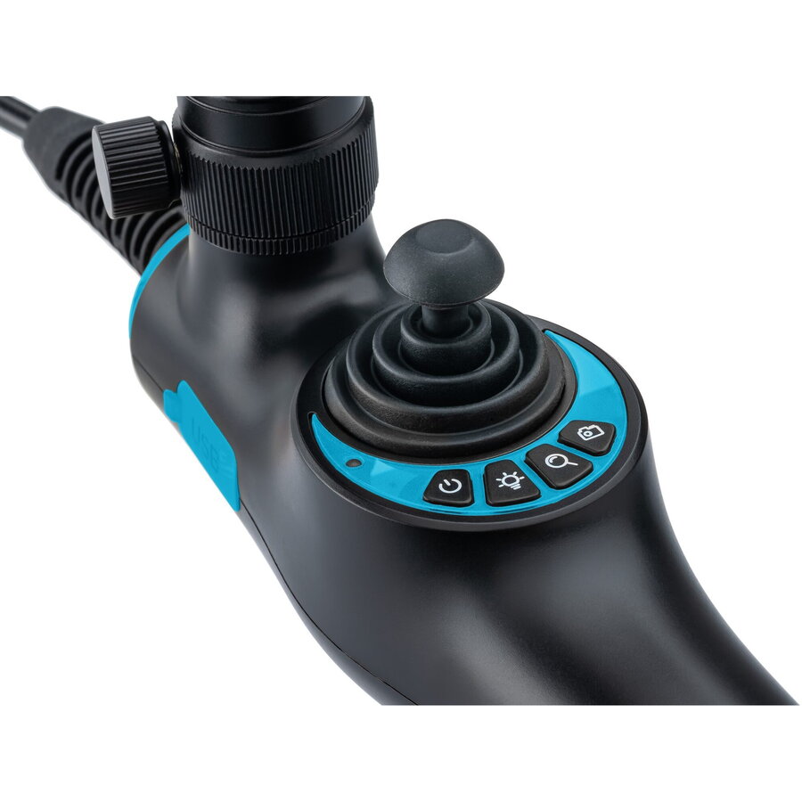 Oferte la HD video endoscope set with 360° swivel probe O 3.9mm, 4-piece, inspection camera black/blue, photo and video recording via app