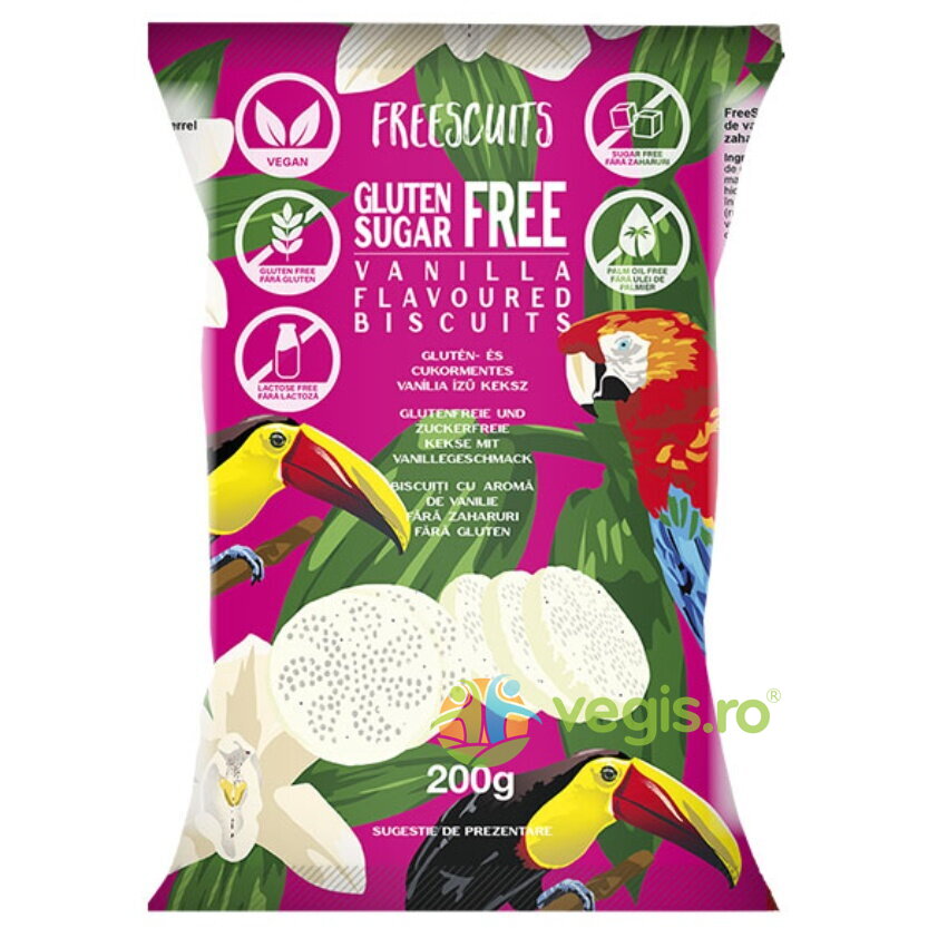 Oferte la Biscuiti cu Aroma de Vanilie fara Zahar Adaugat 200g