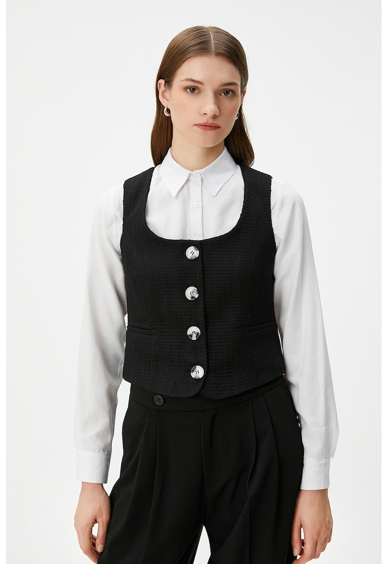 Oferte la Vesta cu decolteu patrat - Negru