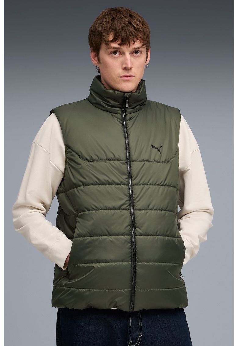 Oferte la Vesta cu vatelina si guler inalt - Verde padure