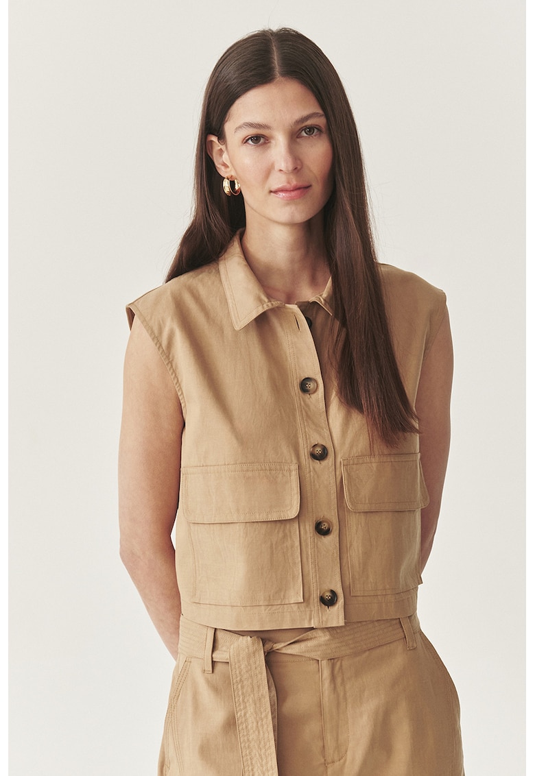 Oferte la Vesta crop din amestec de lyocell - Maro deschis