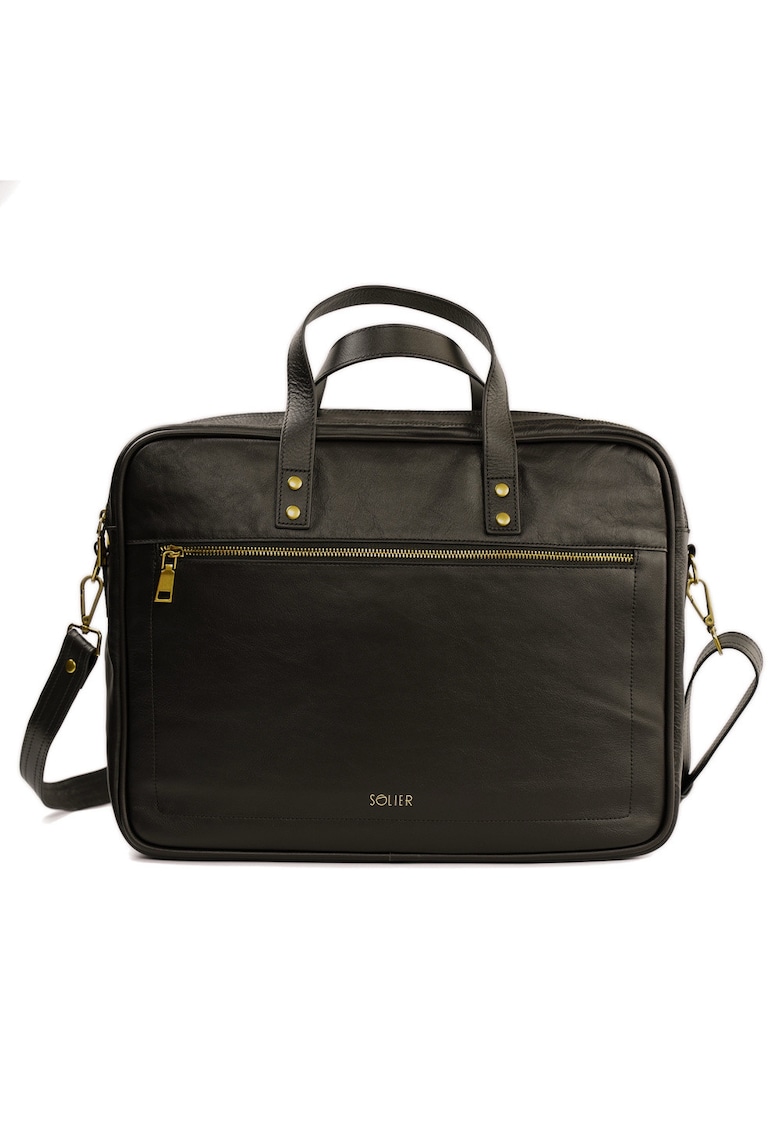 Oferte la Geanta de laptop din piele  SL05 NEWBRIDGE - maro inchis