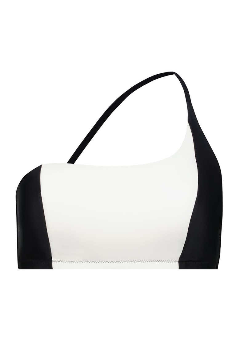 Oferte la Sutien de baie cu model uni - Alb fildes/Negru