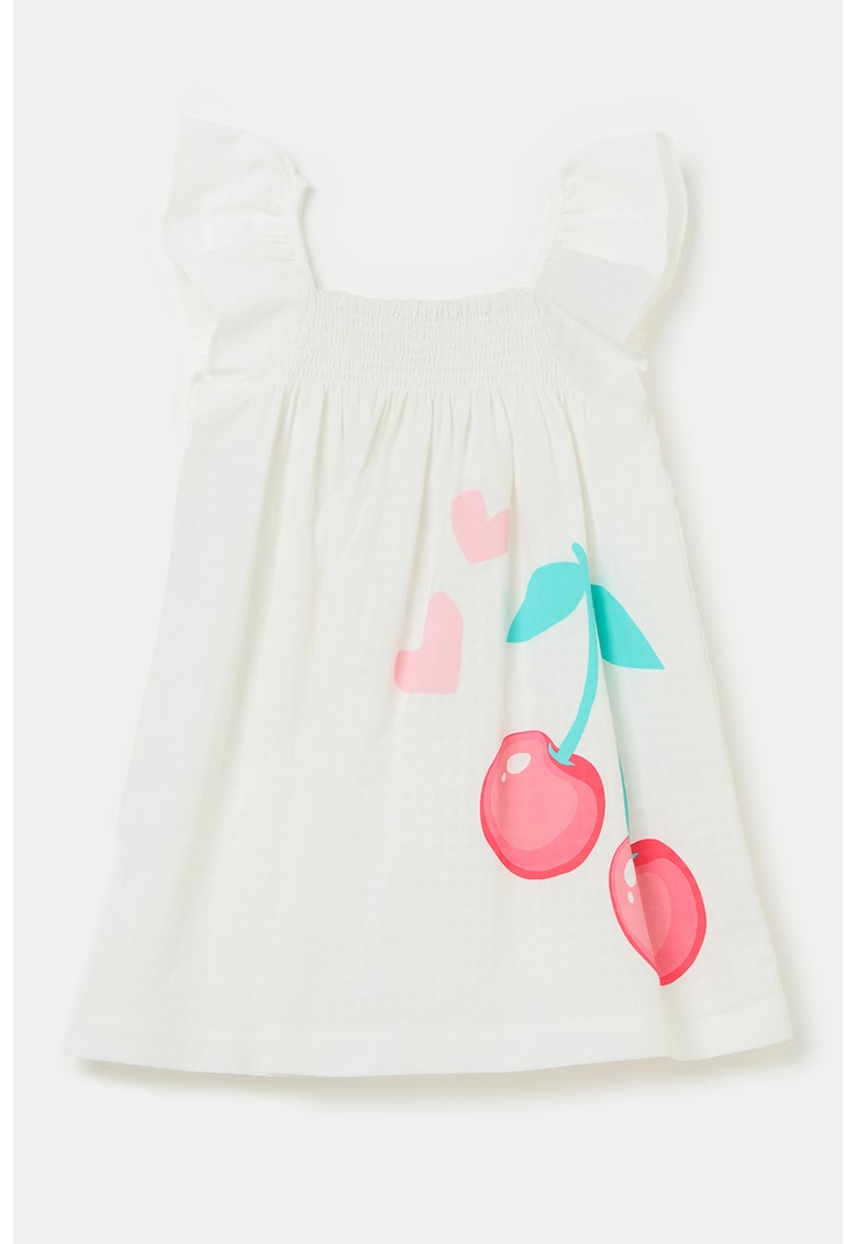 Oferte la Rochie cu croiala A si imprimeu grafic - Rosu/Alb murdar