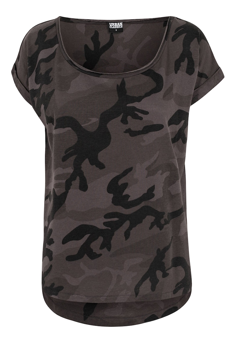 Oferte la Tricou cu imprimeu camuflaj - Negru/Grej