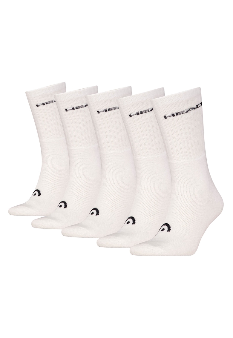 Oferte la  - Set de sosete lungi unisex - 5 perechi - Alb