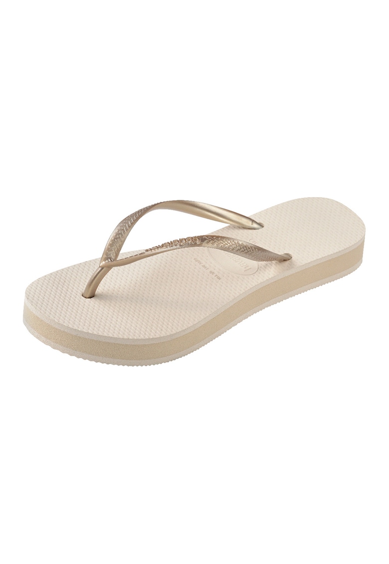 Oferte la Papuci flip-flop din cauciuc - Bej deschis