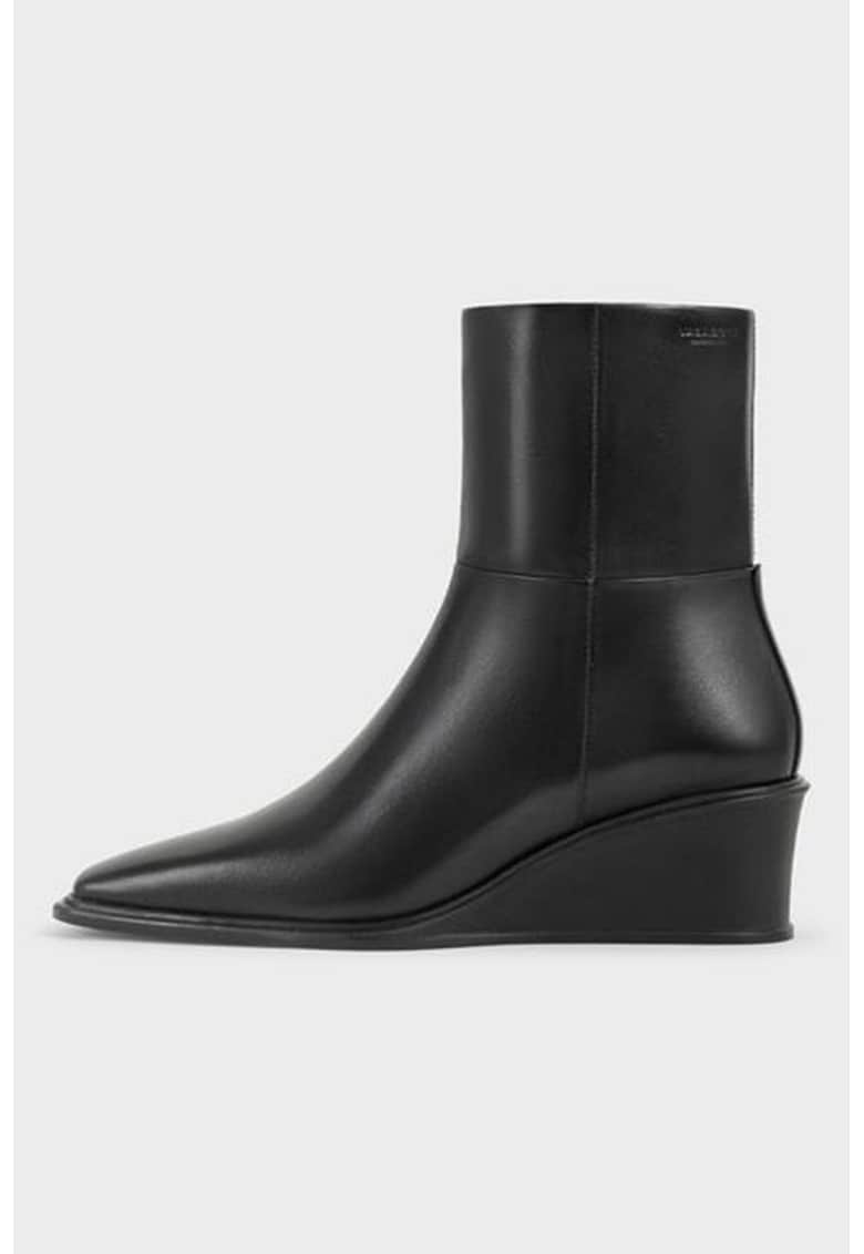 Oferte la Botine wedge de piele - Negru