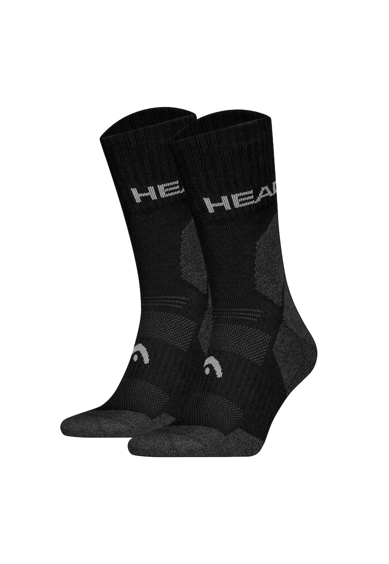 Oferte la Set de sosete lungi unisex pentru drumetii - 2 perechi - Negru
