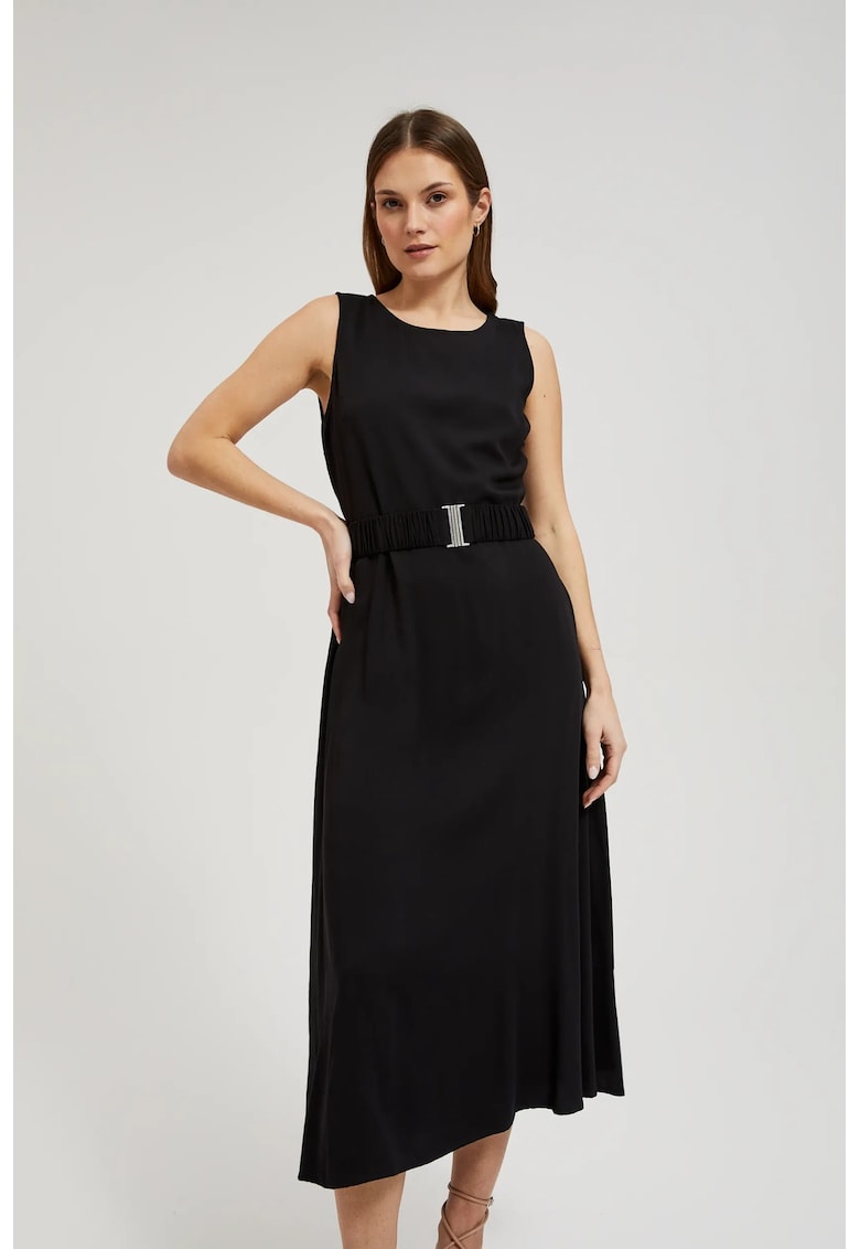 Oferte la Rochie midi uni  L-SU-4334 - Negru