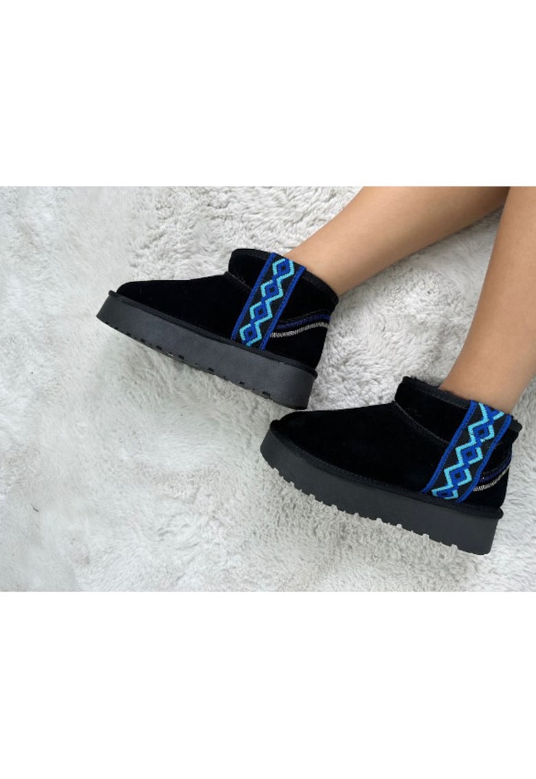 Oferte la Ghete negre din piele naturala W5829 118 13713 - Negru