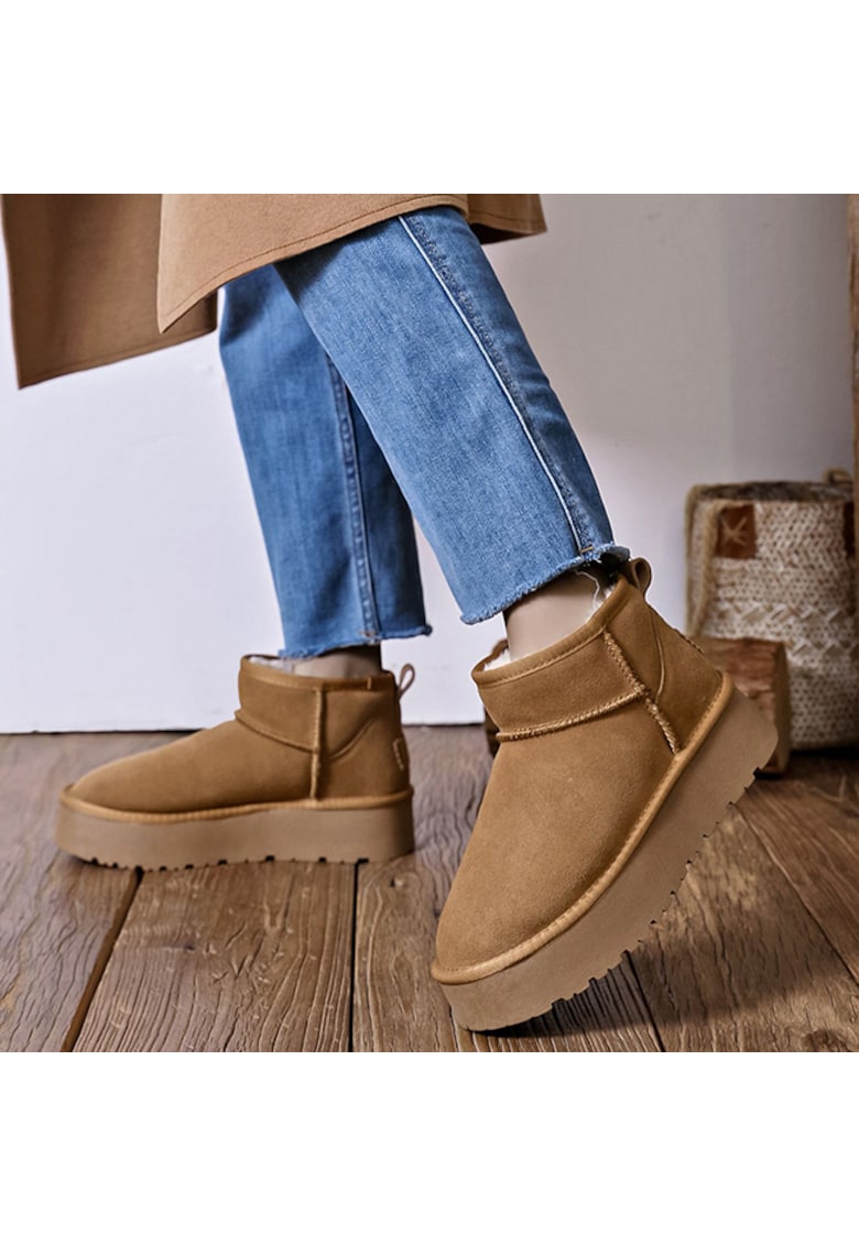 Oferte la Ghete bej din piele naturala JB1924 118 13692 - Bej