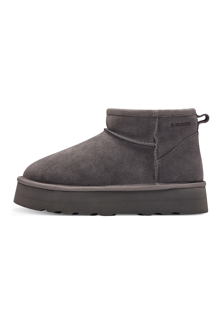 Oferte la Ghete slip-on de piele intoarsa - Gri inchis