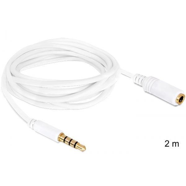 Cablu Audio Stereo Jack 3.5 mm tata/mama 4 pin 2 m