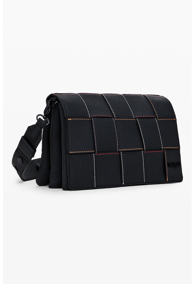 Oferte la Geanta din piele ecologica cu bareta de umar si clapa Yoko - Negru