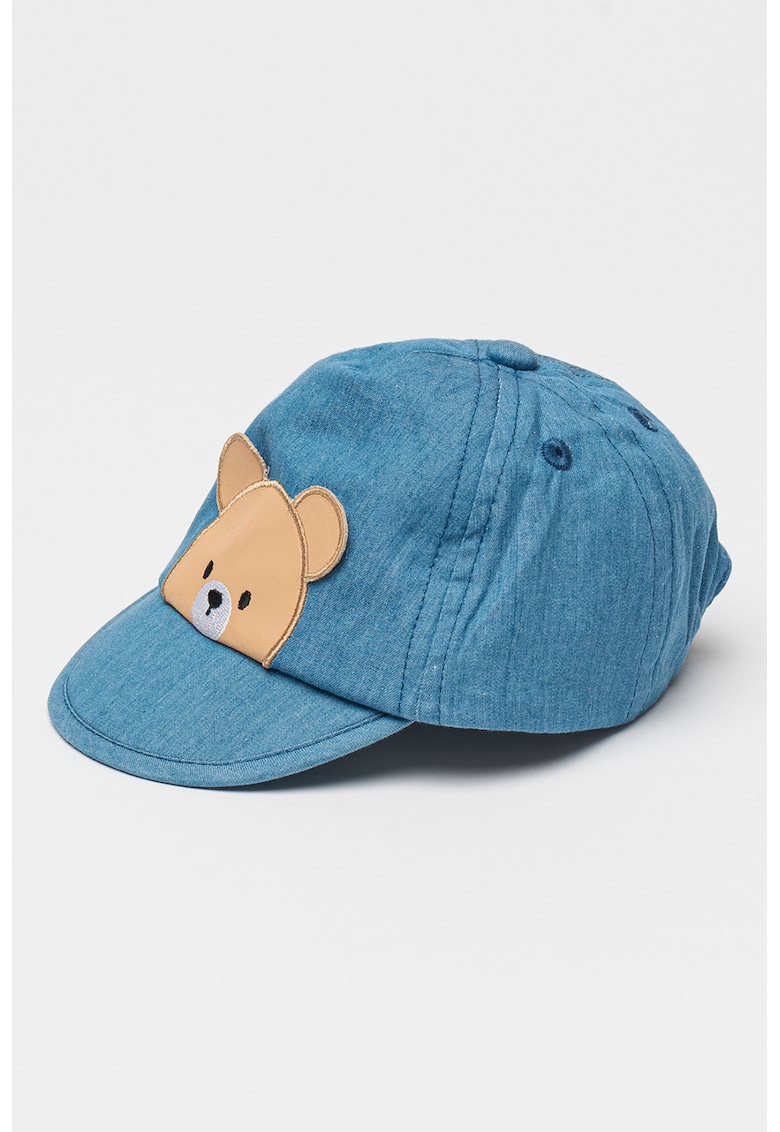Oferte la Sapca din bumbac - Albastru pastel/Maro nisip