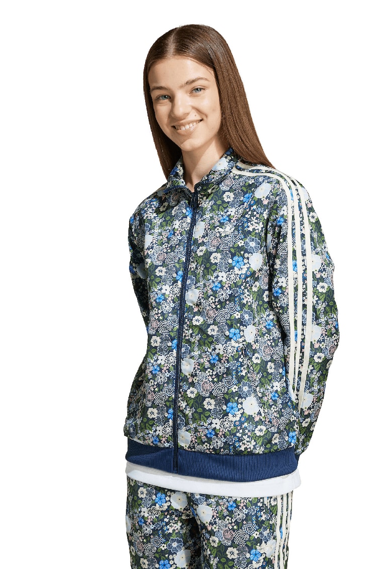 Oferte la Bluza de trening unisex cu model floral Firebird - Alb/Verde/Albastru indigo