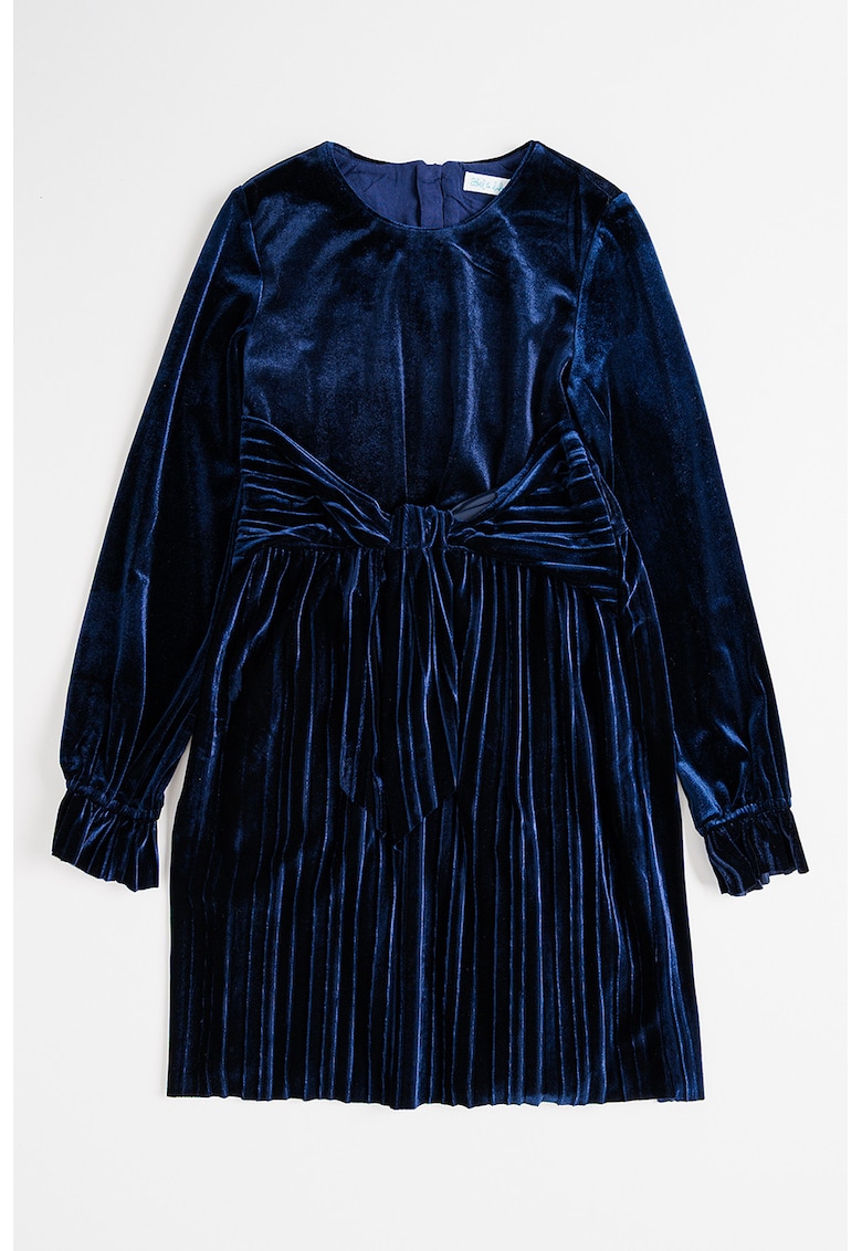 Oferte la Rochie de catifea cu funda - Bleumarin