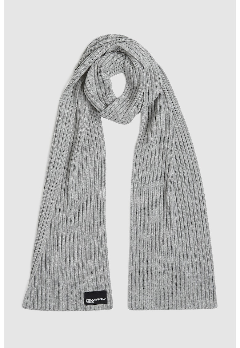 Oferte la Esarfa din amestec de lana - Gri melange