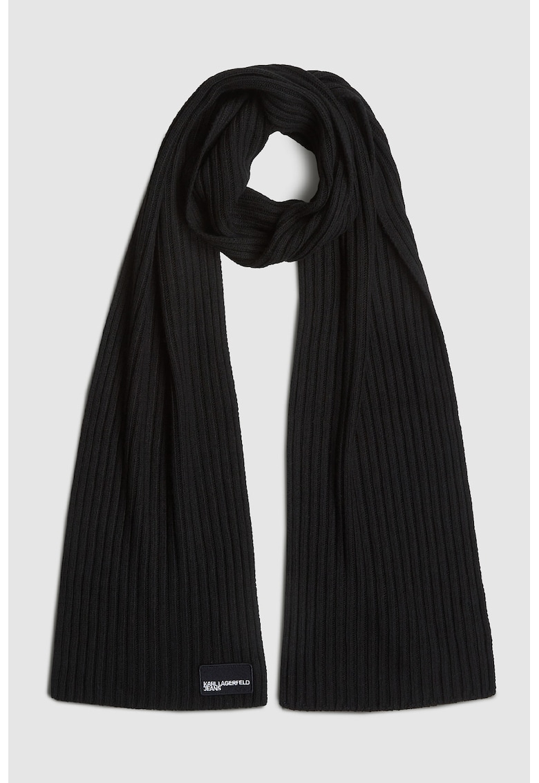 Oferte la Esarfa din amestec de lana - Negru