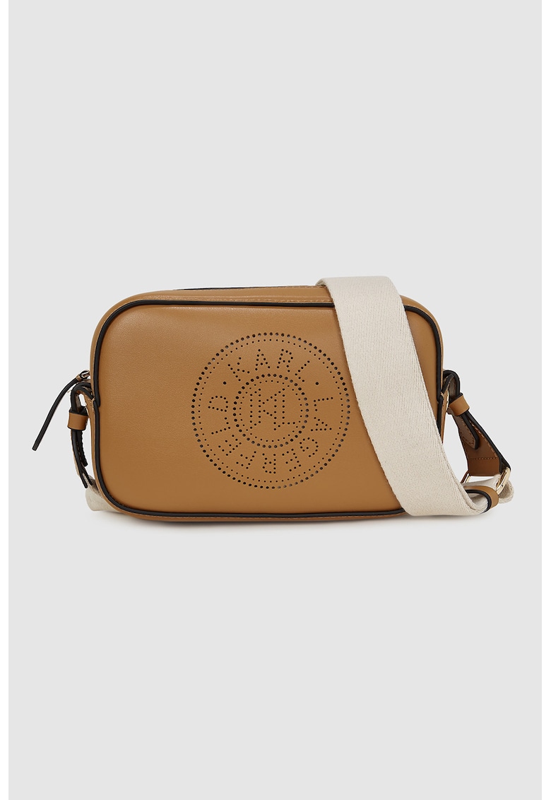 Oferte la Geanta crossbody de piele cu logo - Caramel