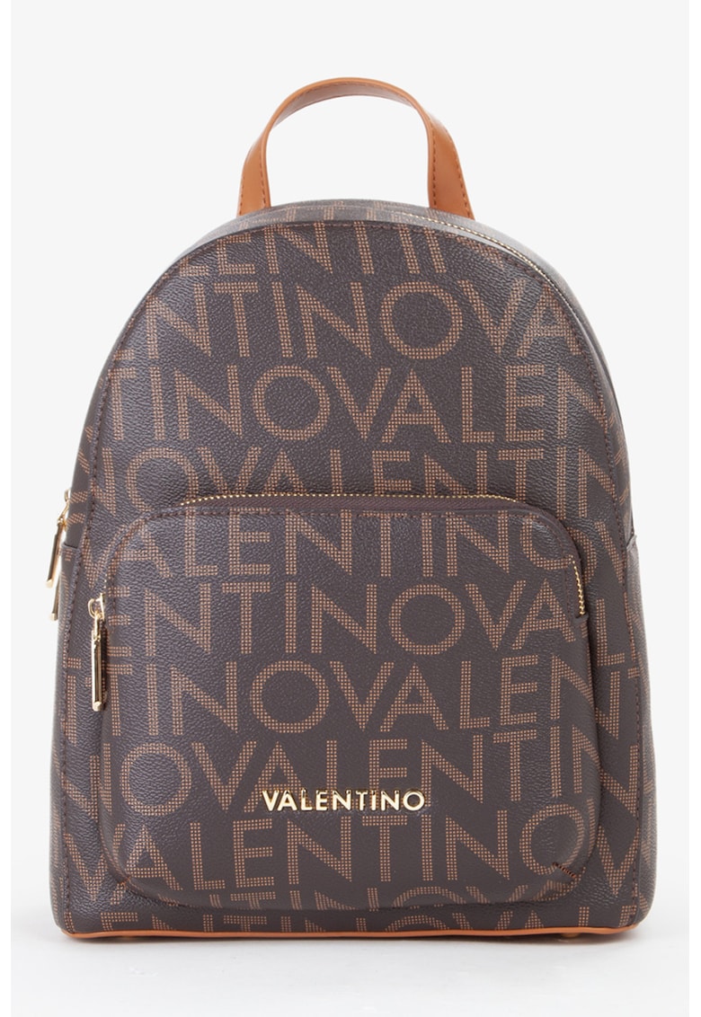Oferte la Rucsac de piele ecologica cu model logo Regina - Maro inchis/Maro scortisoara/Maro deschis