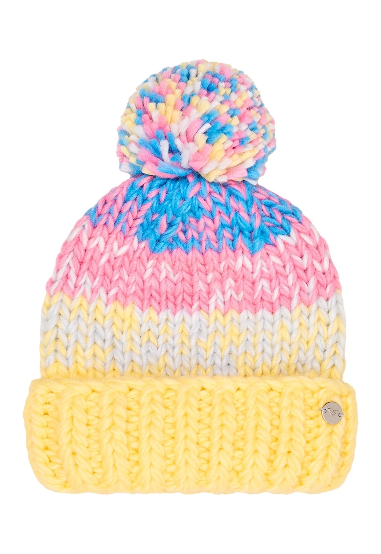 Oferte la Caciula tricotata cu model colorblock Teenie - Galben/Roz/Albastru