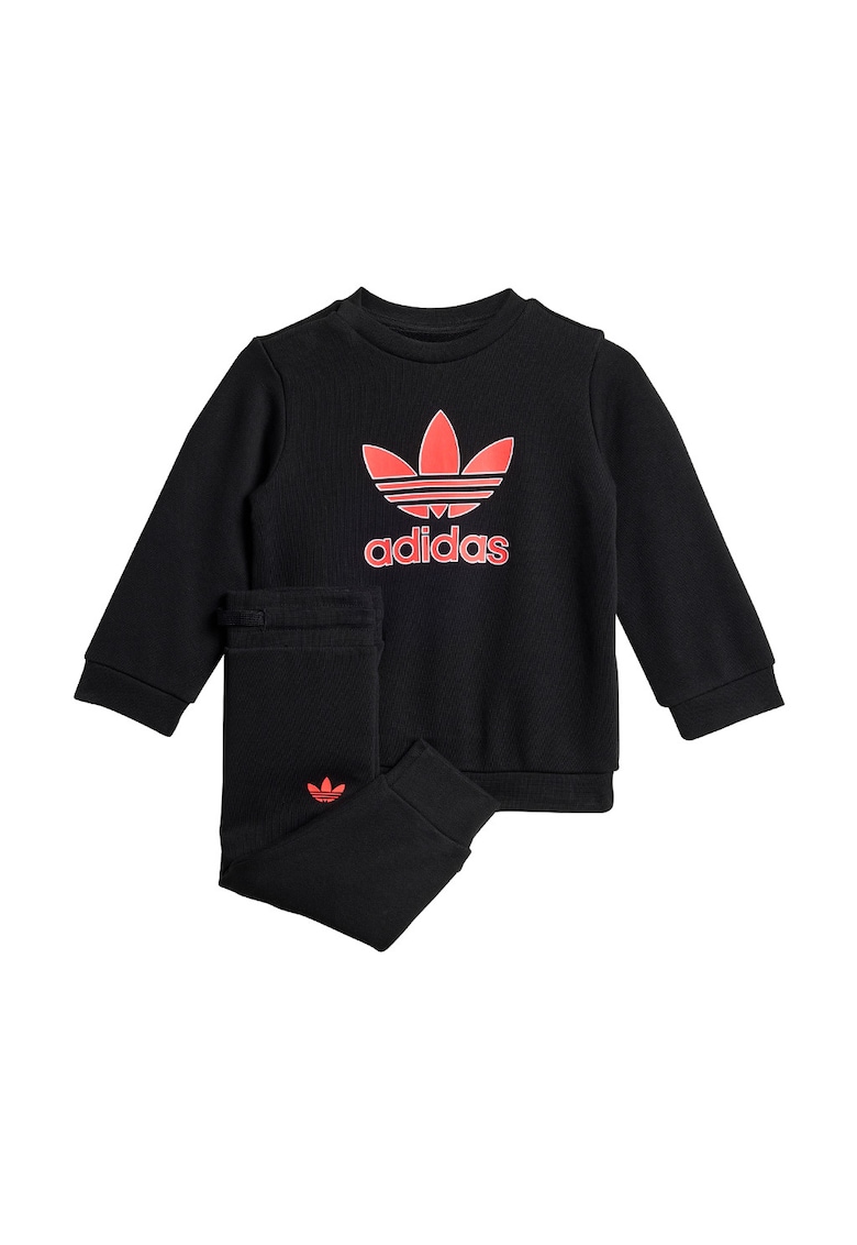 Oferte la Trening cu imprimeu logo Trefoil - Negru/Portocaliu mandarina