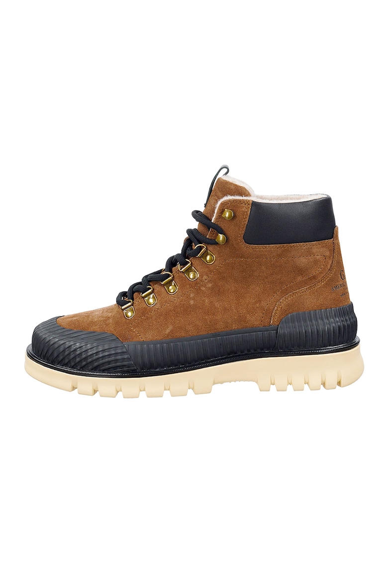 Oferte la Ghete din piele intoarsa Nebrada - Gri carbune/Caramel