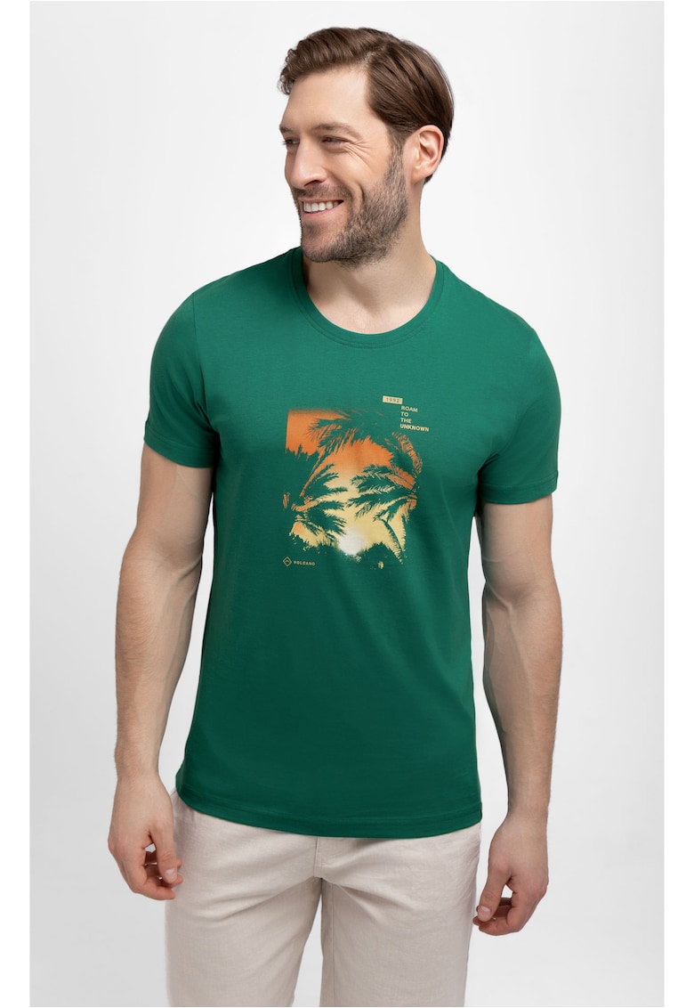 Oferte la Tricou din bumbac pentru barbati  T-Roam verde