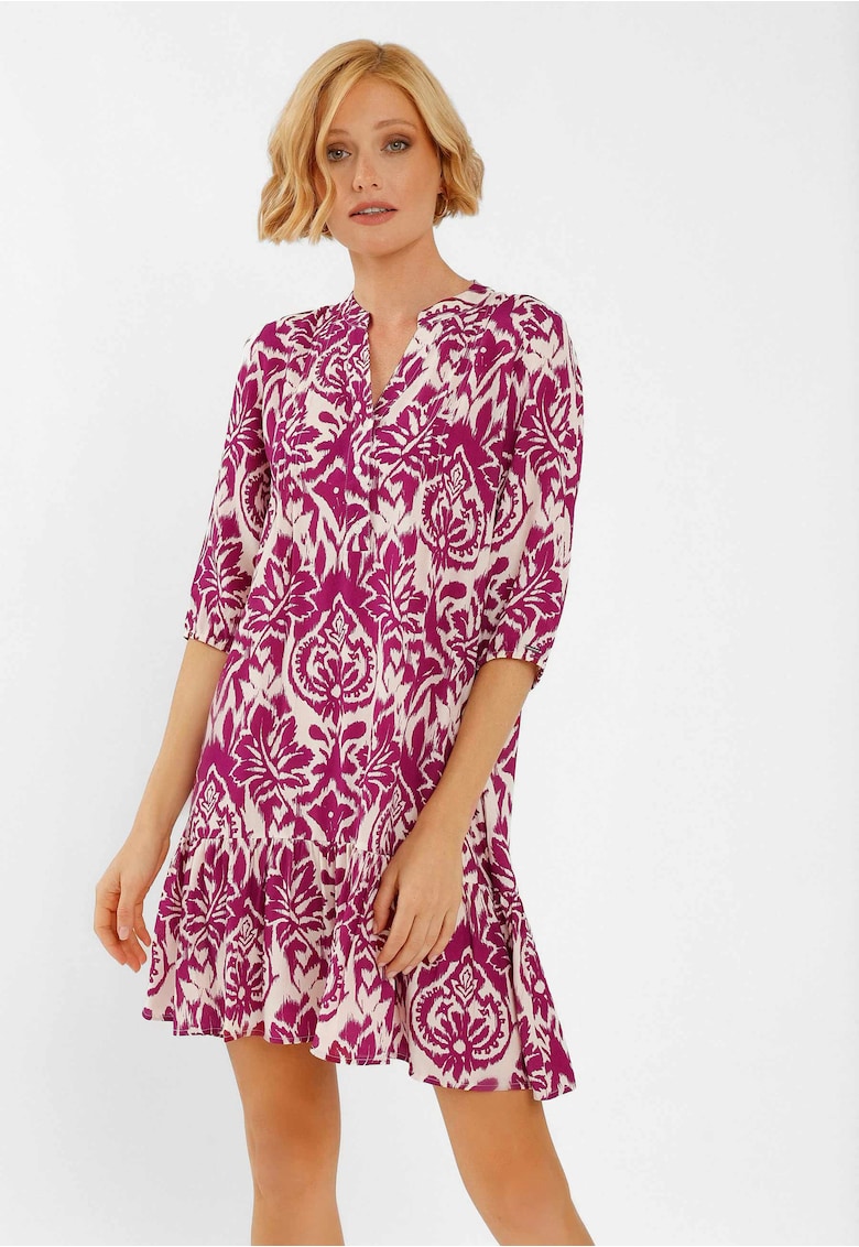 Oferte la Rochie  G-Peonia - roz cu model - Roz Model